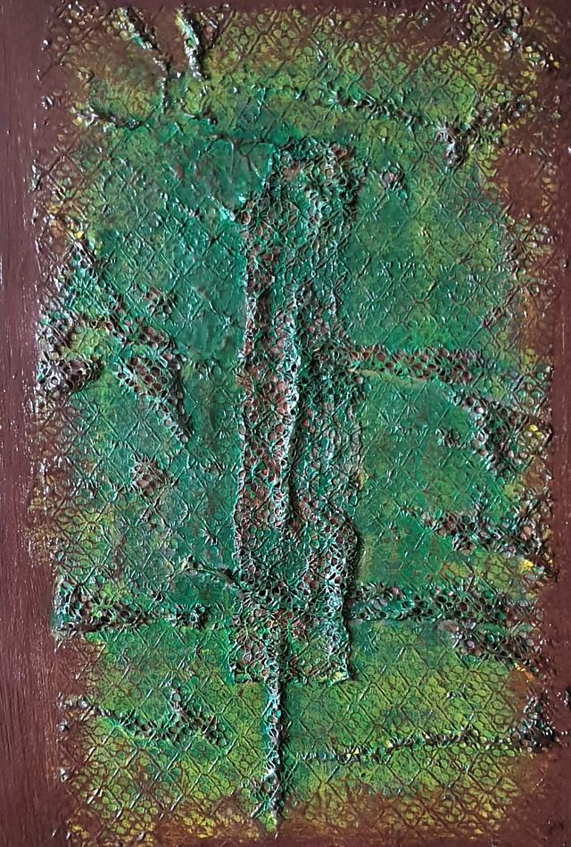 Sevgi ATAY — Tuval üzeri karışık teknik, 70 × 50 cm