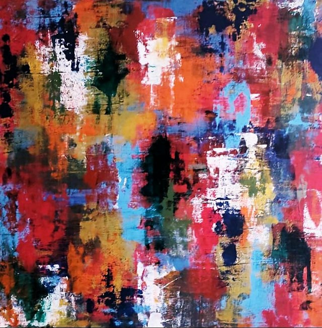 Sevgi ATAY — Tuval üzeri yağlı boya, 100 × 100 cm