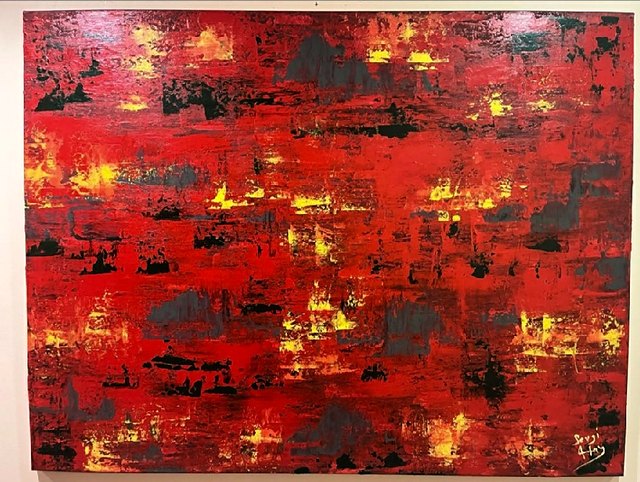 Sevgi ATAY — Tuval üzeri yağlı boya, 100 × 130 cm