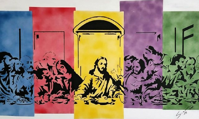 Sinan GÖNCÜ — Tuval üzeri akrilik, 90 × 142 cm