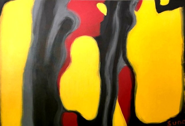 Suna ÖZKALAN — Tuval üzeri yağlı boya, 120 × 180 cm