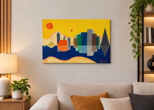 Tuncay ÖZDEMİRCAN — Tuval üzeri yağlı boya, 50 × 70 cm, 1999