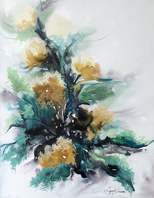 Zeynep TÜRKMEN — Karton üzeri karışık teknik, 42 × 33 cm